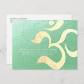 ヨガ瞑想インストラクターライフコーチOM引用文 ポストカード (正面/裏面)