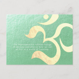 ヨガ瞑想インストラクターライフコーチOM引用文 ポストカード