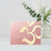 ヨガ瞑想インストラクターライフコーチOM引用文 ポストカード (スタンド正面)