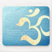 ヨガ瞑想インストラクターライフコーチOM引用文 マウスパッド (正面)