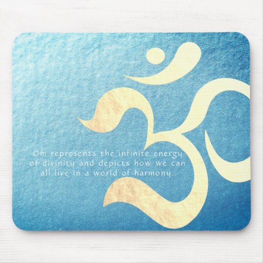 ヨガ瞑想インストラクターライフコーチOM引用文 マウスパッド (正面)