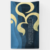 ヨガ瞑想インストラクターライフコーチOM引用文 横断幕 (縦)