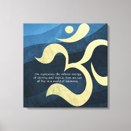 ヨガ瞑想インストラクターライフコーチOM引用文Ca キャンバスプリント