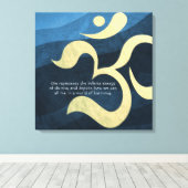 ヨガ瞑想インストラクターライフコーチOM引用文Ca キャンバスプリント (インサイチュ (ウッドフロア))