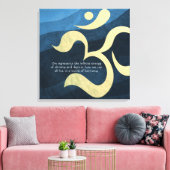 ヨガ瞑想インストラクターライフコーチOM引用文Ca キャンバスプリント (インサイチュ (リビング))
