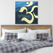 ヨガ瞑想インストラクターライフコーチOM引用文Ca キャンバスプリント (インサイチュ (寝室))