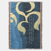 ヨガ瞑想インストラクターライフコーチOM引用文Th スローブランケット (正面縦)