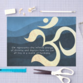 ヨガ瞑想インストラクターライフコーチOM引用文Ti 薄葉紙 (クラフト)