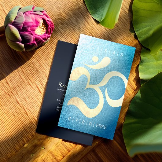 ヨガ瞑想インストラクターロイヤリティパンチオムシンボル ロイヤリティカード