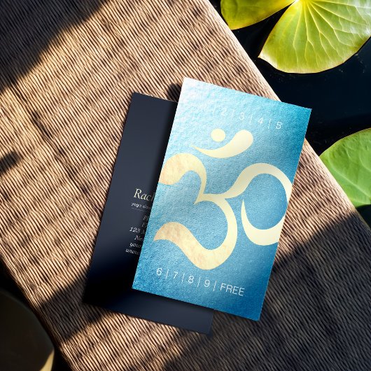 ヨガ瞑想インストラクターロイヤリティパンチオムシンボル ロイヤリティカード