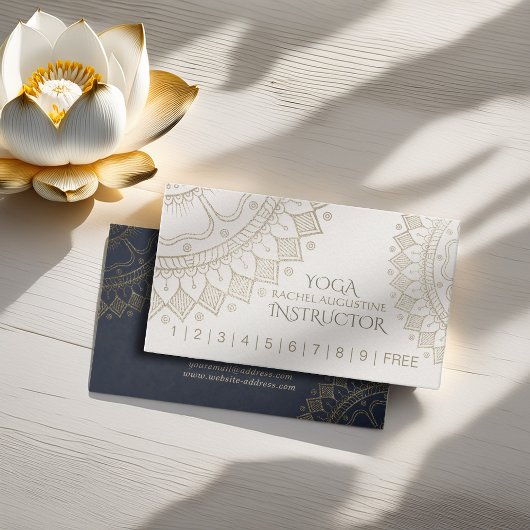 ヨガ瞑想インストラクターロイヤリティパンチマンダラ ロイヤリティカード