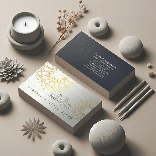 ヨガ瞑想インストラクターロイヤリティパンチマンダラ ロイヤリティカード