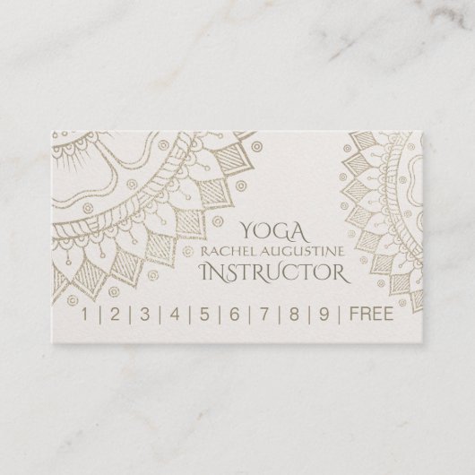 ヨガ瞑想インストラクターロイヤリティパンチマンダラ ロイヤリティカード (正面)