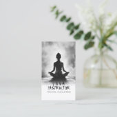 ヨガ瞑想インストラクターロータスポーズイ絵画ンク 予約カード (スタンド正面)