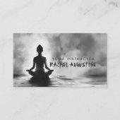 ヨガ瞑想インストラクターロータスポーズイ絵画ンク 名刺 (正面)
