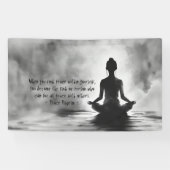 ヨガ瞑想インストラクターロータスポーズイ絵画ンク 横断幕 (横)