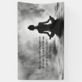 ヨガ瞑想インストラクターロータスポーズイ絵画ンク 横断幕 (縦)