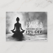 ヨガ瞑想インストラクターロータスポーズイ絵画ンク 紹介カード (正面)