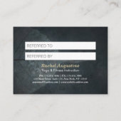 ヨガ瞑想インストラクターロータスポーズイ絵画ンク 紹介カード (裏面)