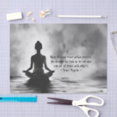 ヨガ瞑想インストラクターロータスポーズイ絵画ンク 薄葉紙 (クラフト)