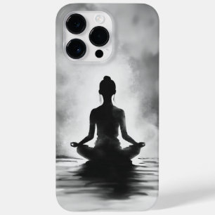 ヨガ瞑想インストラクターロータスポーズイ絵画ンク Case-Mate iPhone 14 PRO MAXケース