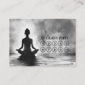 ヨガ瞑想インストラクターロータスポーズクラスパス ロイヤリティカード (正面)