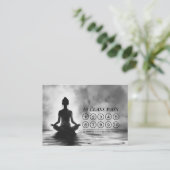 ヨガ瞑想インストラクターロータスポーズクラスパス ロイヤリティカード (スタンド正面)