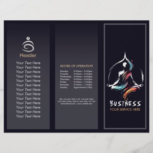 ヨガ瞑想インストラクターロータスポーズブラシストローク (正面)