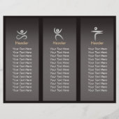 ヨガ瞑想インストラクターロータスポーズブラシストローク (裏面)