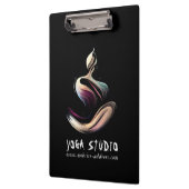 ヨガ瞑想インストラクターロータスポーズブラシストローク クリップボード (左)