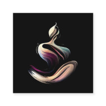 ヨガ瞑想インストラクターロータスポーズブラシストローク