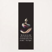 ヨガ瞑想インストラクターロータスポーズブラシストローク ヨガマット (正面)