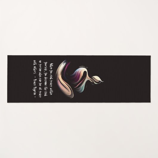 ヨガ瞑想インストラクターロータスポーズブラシストローク ヨガマット (正面(横))