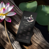 ヨガ瞑想インストラクターロータスポーズブラシストローク ラックカード