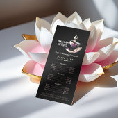 ヨガ瞑想インストラクターロータスポーズブラシストローク ラックカード