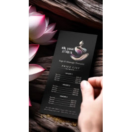 ヨガ瞑想インストラクターロータスポーズブラシストローク ラックカード