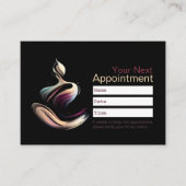 ヨガ瞑想インストラクターロータスポーズブラシストローク 予約カード (正面)