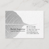 ヨガ瞑想インストラクターロータスポーズブラシストローク 予約カード (裏面)