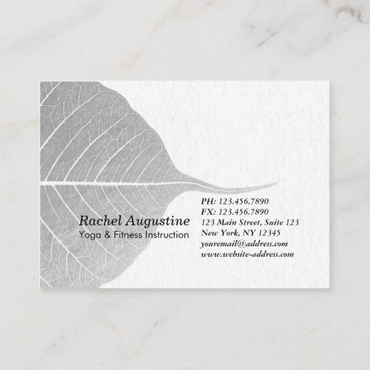 ヨガ瞑想インストラクターロータスポーズブラシストローク 予約カード (裏面)