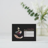 ヨガ瞑想インストラクターロータスポーズブラシストローク 予約カード (スタンド正面)