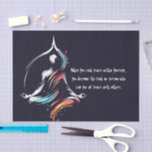 ヨガ瞑想インストラクターロータスポーズブラシストローク 薄葉紙 (クラフト)