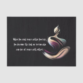 ヨガ瞑想インストラクターロータスポーズブラシストローク 薄葉紙