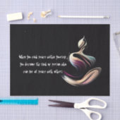 ヨガ瞑想インストラクターロータスポーズブラシストローク 薄葉紙 (クラフト)