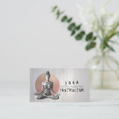 ヨガ瞑想インストラクターロータスポーズ霊気マスター 名刺 (スタンド正面)