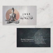 ヨガ瞑想インストラクターロータスポーズ霊気マスター 名刺 (正面/裏面)