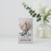 ヨガ瞑想インストラクターロータスポーズ霊気マスター 名刺 (スタンド正面)