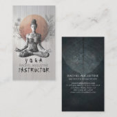 ヨガ瞑想インストラクターロータスポーズ霊気マスター 名刺 (正面/裏面)