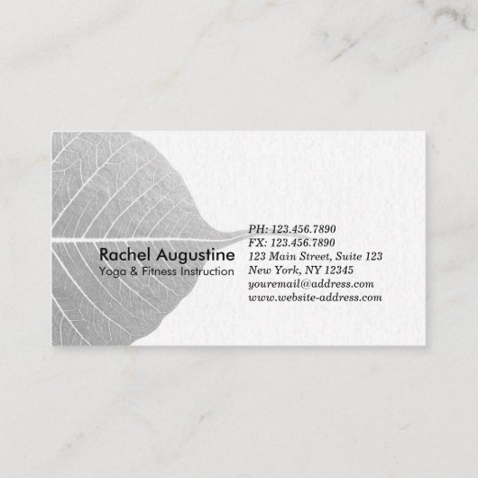 ヨガ瞑想インストラクターロータスポーズ5クラスパス ロイヤリティカード (裏面)