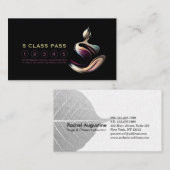 ヨガ瞑想インストラクターロータスポーズ5クラスパス ロイヤリティカード (正面/裏面)