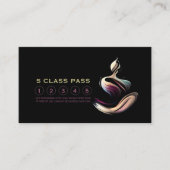 ヨガ瞑想インストラクターロータスポーズ5クラスパス ロイヤリティカード (正面)